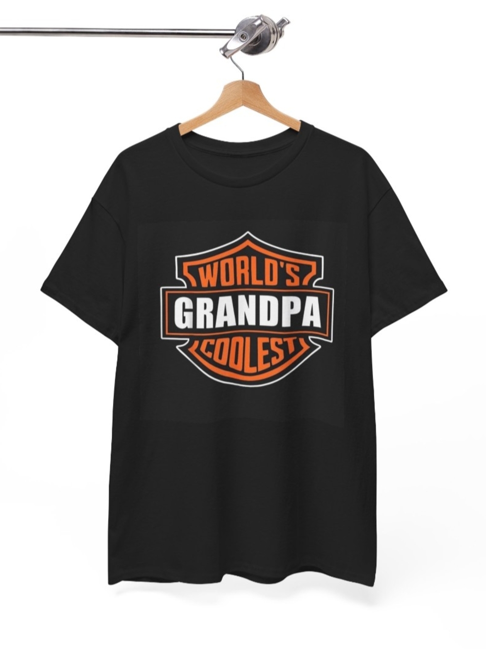 World's Coolest Grandpa Graphic Tee - Black & Orange